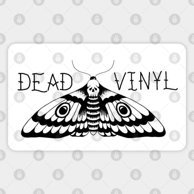 Dead Vinyl Moth Design Magnet by Dead Vinyl